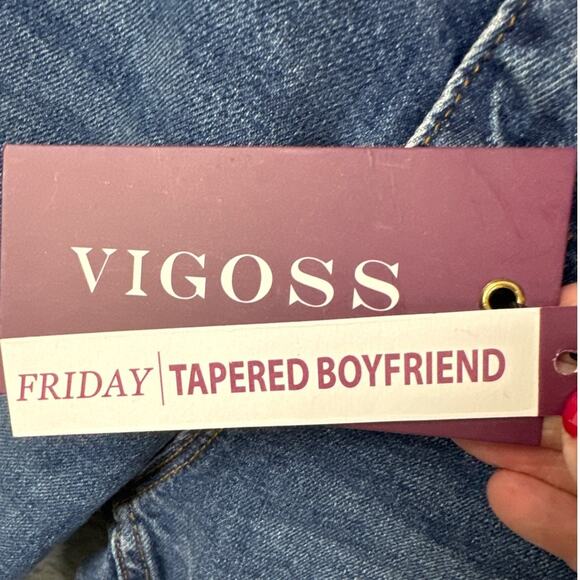 Vigoss Women’s Friday Tapered Girlfriend Jeans Medium Wash Size 27 NWT - Picture 8 of 9